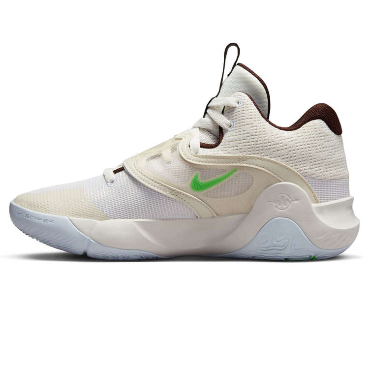 Nike KD Trey 5 X Basketball shoes, White/Green, rebel_hi-res