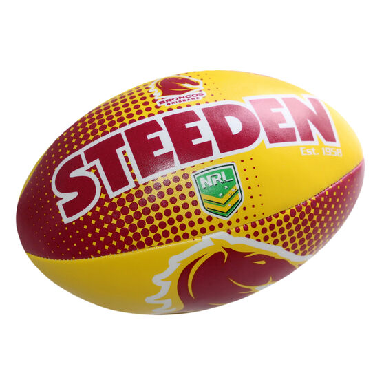 Gray Nicolls NRL Brisbane Broncos Sponge Rugby Ball, , rebel_hi-res