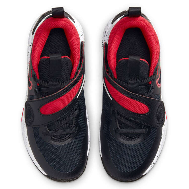 Nike Team Hustle D 11 PS Kids Basketball Shoes Black/Red US 11, Black/Red, rebel_hi-res