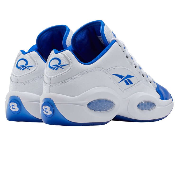 Reebok Question Low 'Blue Patent' Basketball Shoes, White/Blue, rebel_hi-res