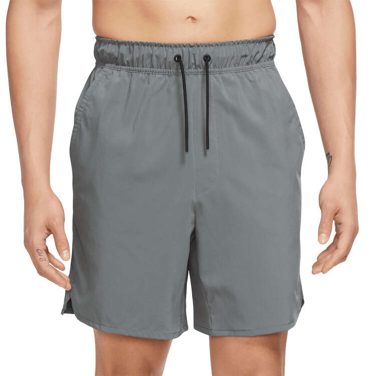 Nike Mens Dri-FIT Unlimted 7-inch Shorts Grey XS, Grey, rebel_hi-res