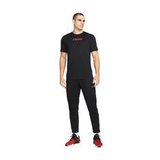 Nike Pro Mens Dri-FIT Training Tee, Black, rebel_hi-res