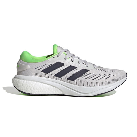 adidas Supernova 2 Mens Running Shoes, Grey/Green, rebel_hi-res