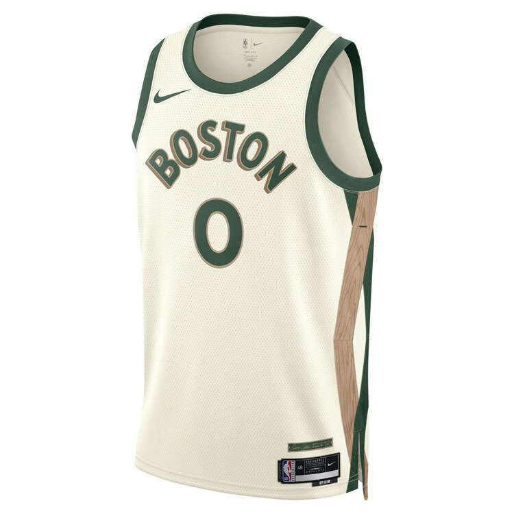 Nike Boston Celtics Jayson Tatum 2023/24 City Basketball Jersey, White, rebel_hi-res