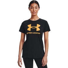 Under Armour Womens Graphic Sportstyle Classic Tee Black XS, Black, rebel_hi-res