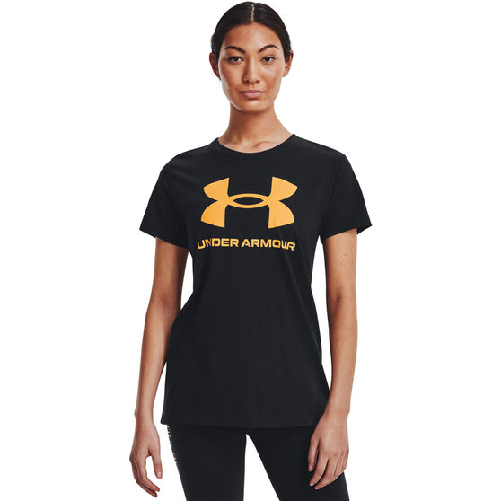 Under Armour Womens Graphic Sportstyle Classic Tee, Black, rebel_hi-res