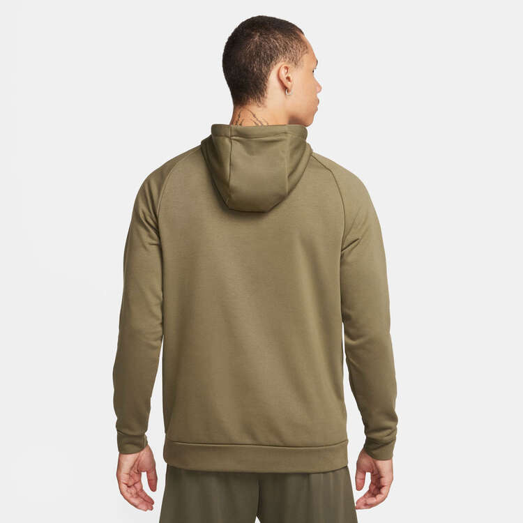 Nike Mens Dry Graphic Pullover Fitness Hoodie Olive XS, Olive, rebel_hi-res