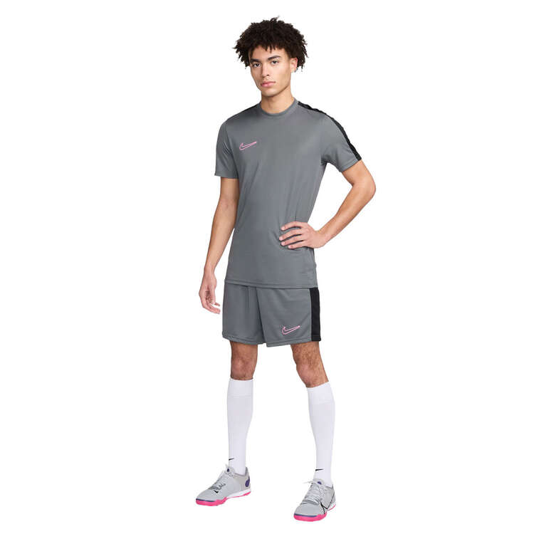 Nike Mens Dri-FIT Academy 23 Football Tee, Grey/Black, rebel_hi-res