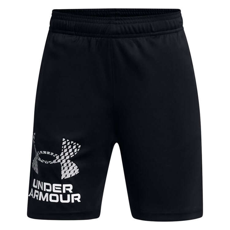 Under Armour Kids Tech Logo Shorts, Black/Grey, rebel_hi-res