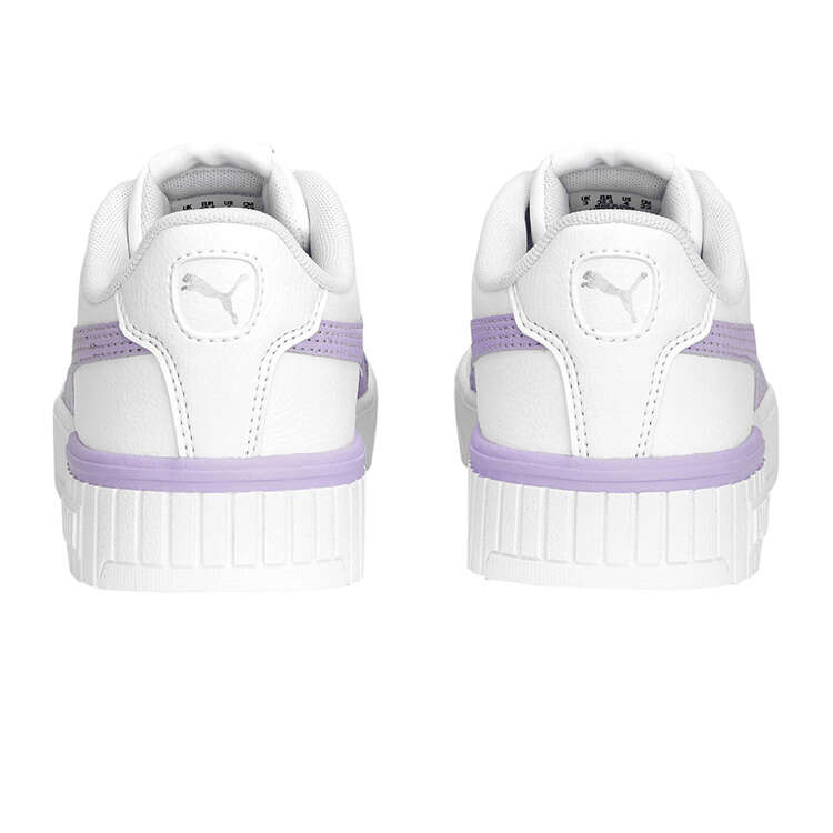 Puma Carina 2.0 GS Kids Casual Shoes White/Purple US 6, White/Purple, rebel_hi-res