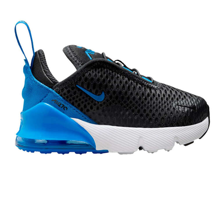 Nike Air Max 270 Toddlers Shoes Black/Blue US 4, Black/Blue, rebel_hi-res