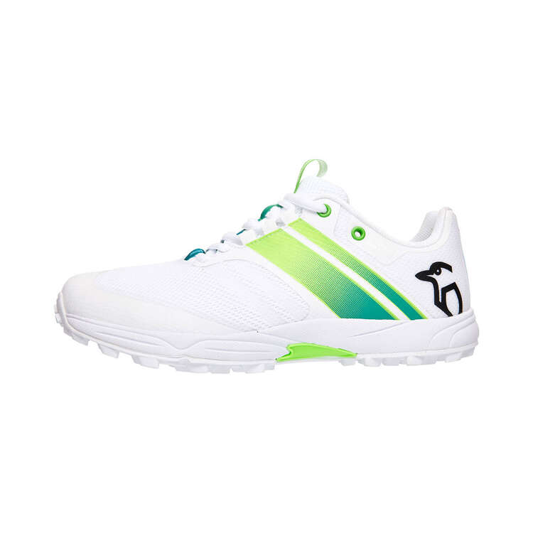 Kookaburra Pro 2.0 Rubber Cricket Shoes White/Lime US 7, White/Lime, rebel_hi-res