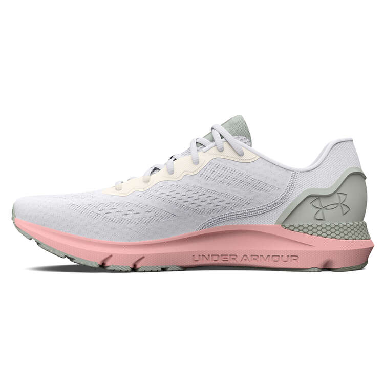 Under Armour HOVR Sonic 6 Womens Running Shoes White/Olive US 6, White/Olive, rebel_hi-res