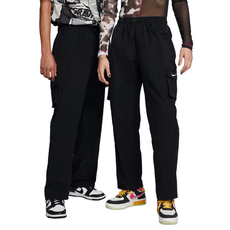 Nike Womens Sportswear Essential High-Rise Cargo Pants Black XS, Black, rebel_hi-res