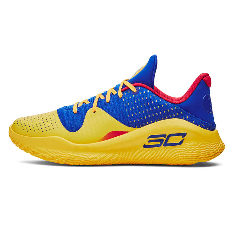 Under Armour Curry 4 Flotro ASG Curry Basketball Shoes, Blue/Gold, rebel_hi-res
