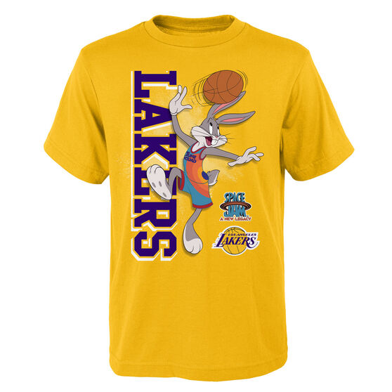Space Jam: A New Legacy x Los Angeles Lakers Vertical Tunes Kids Tee, Yellow, rebel_hi-res
