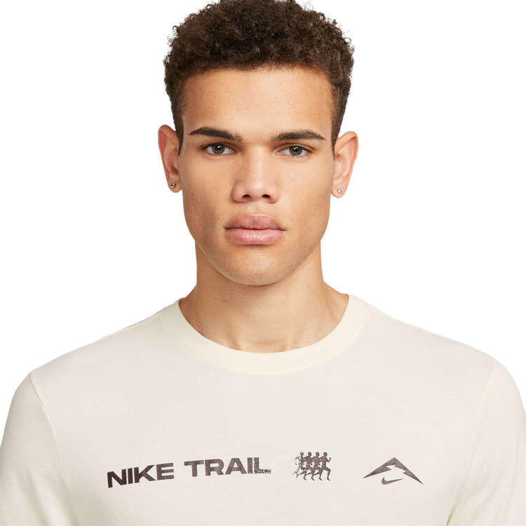 Nike Mens Dri-FIT Trail Running Tee, Cream, rebel_hi-res