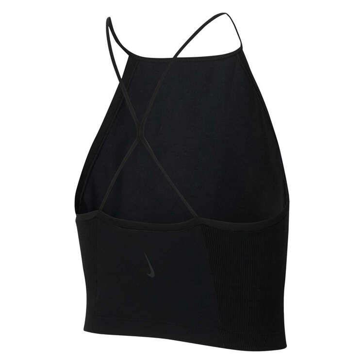 Nike Womens Yoga Infinalon Cropped Tank Black XL, Black, rebel_hi-res