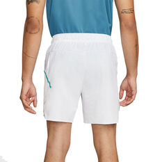 NikeCourt Mens Dri-FIT Slam Tennis Shorts White XL, White, rebel_hi-res