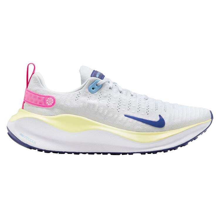 Nike React InfinityRN Flyknit 4 Womens Running Shoes White/Pink US 6, White/Pink, rebel_hi-res