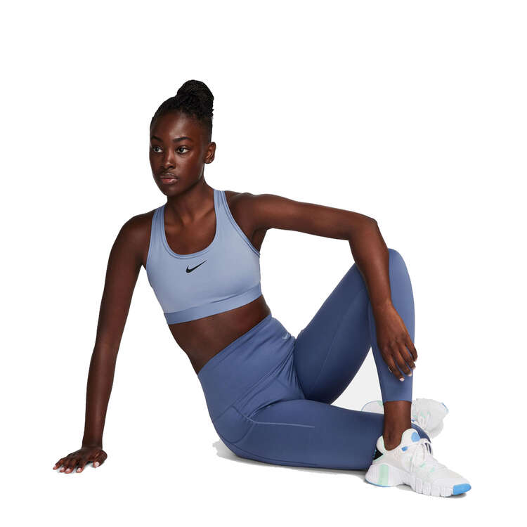 Nike Womens Swoosh Medium-Support Padded Sports Bra Ash XS