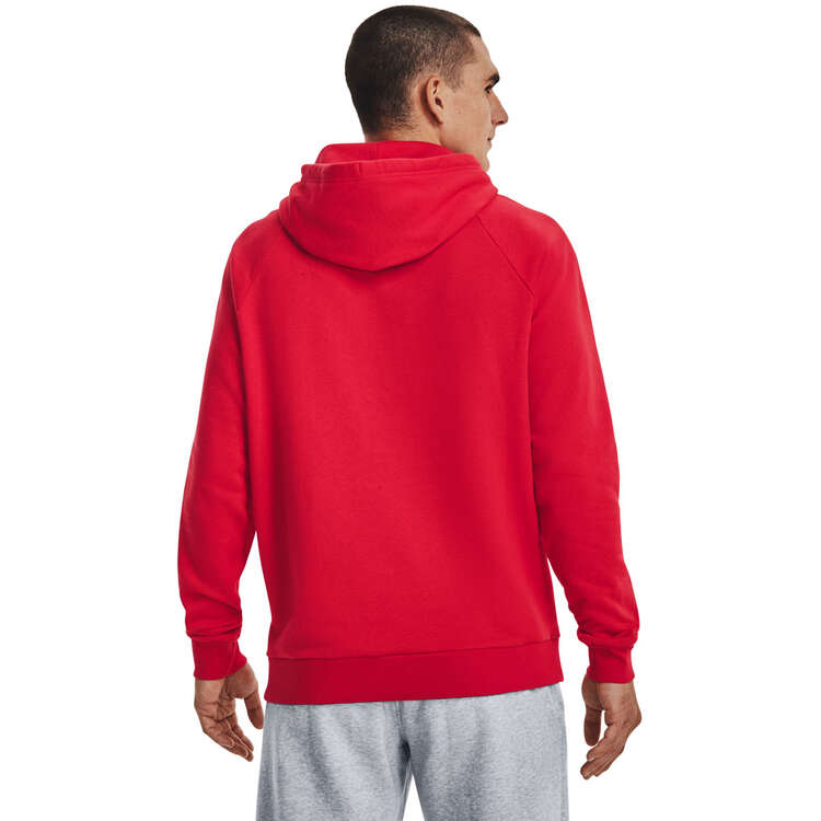 Under Armour Mens UA Rival Cotton Hoodie Red L, Red, rebel_hi-res