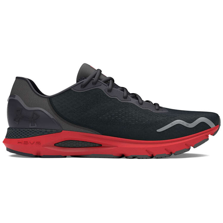 Under Armour HOVR Sonic 6 Mens Running Shoes, Black/Red, rebel_hi-res
