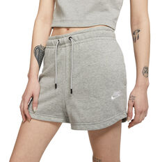 Nike Womens Sportswear Essential French Terry Shorts Grey XS, Grey, rebel_hi-res
