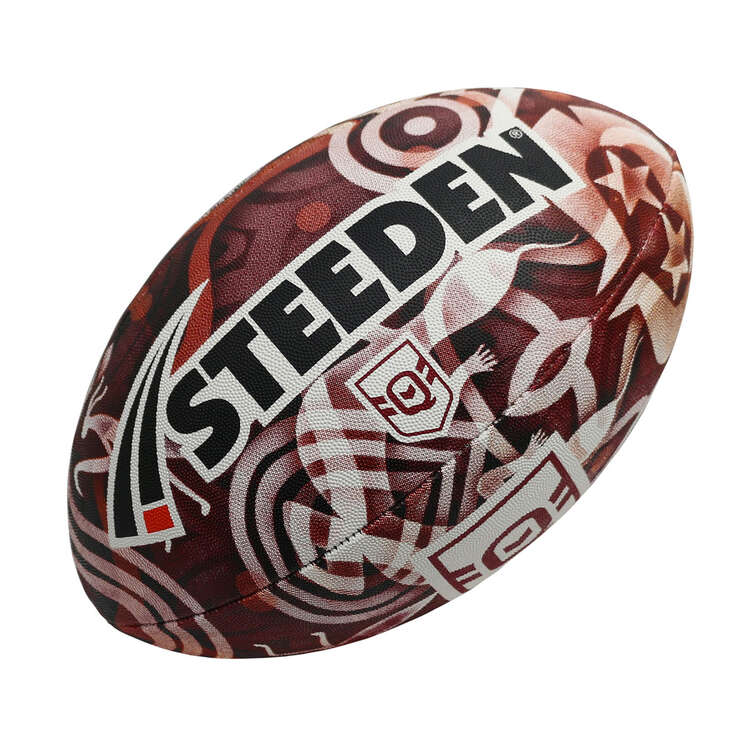 Steeden QRL Indigenous Supporter Ball Size 5, , rebel_hi-res