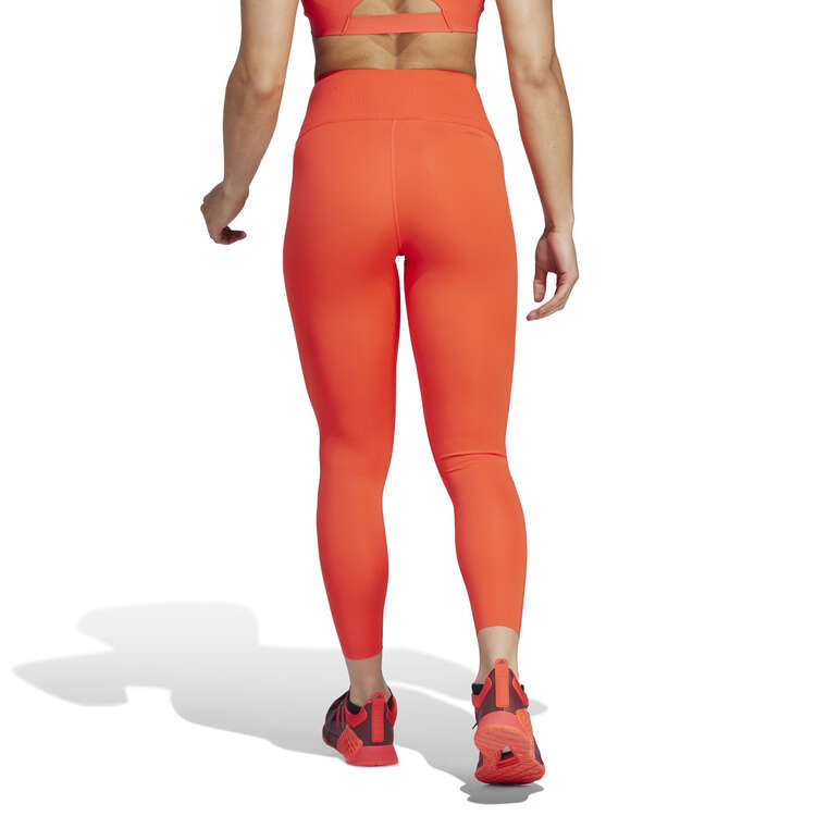 adidas Womens Optime Power 7/8 Tights, Red, rebel_hi-res