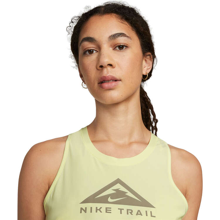 Nike Womens Dri-FIT Trail Running Tank, Green, rebel_hi-res