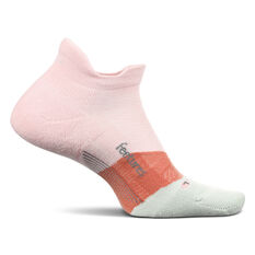 Feetures Elite Cushion No Show Tab Socks Pink S, Pink, rebel_hi-res