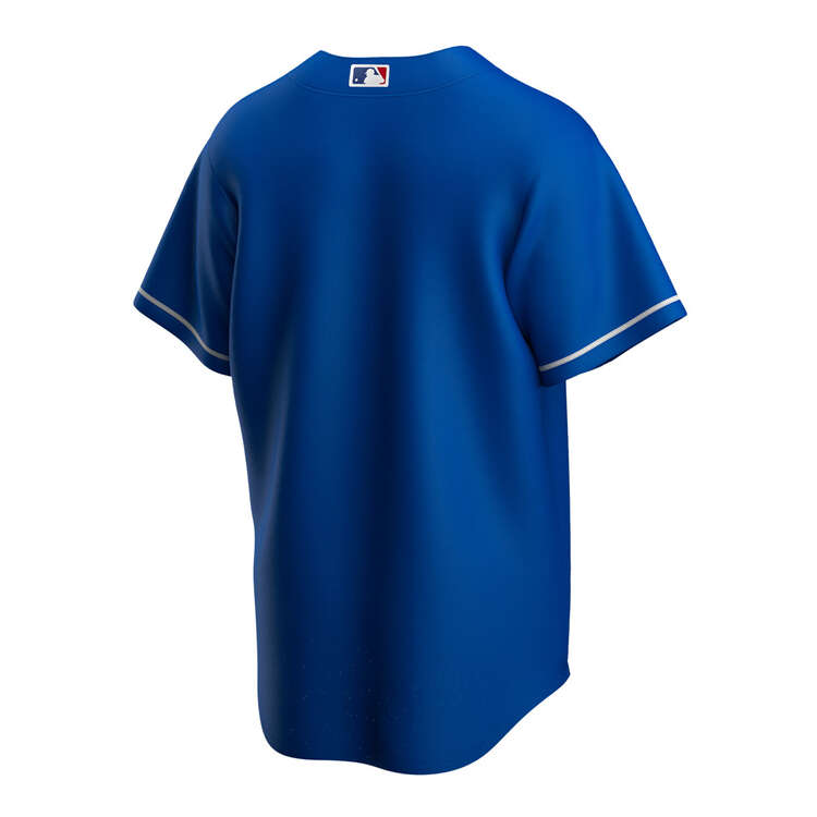 Nike MLB LA Dodgers Official Replica Road Short Sleeve V Neck T-Shirt Grey