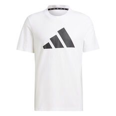 adidas Mens Badge of Sport Logo Tee White S, White, rebel_hi-res