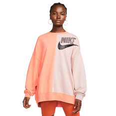 Nike Womens Sportswear Over-Oversized Fleece Dance Sweatshirt, Crimson, rebel_hi-res