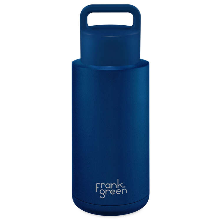 Frank Green Ceramic Reusable Grip 1L Bottle - Blue/Deep Ocean, , rebel_hi-res
