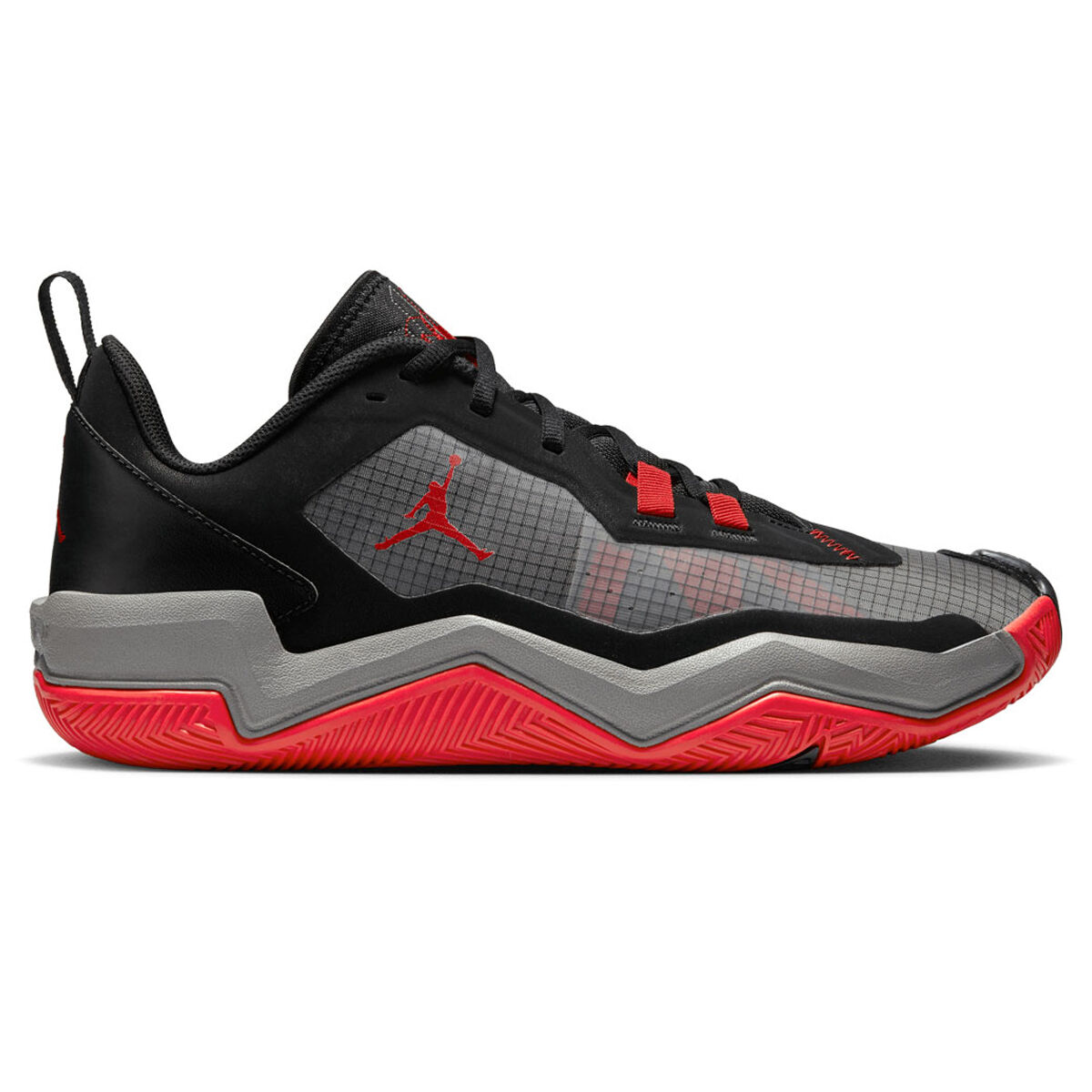 black and red jordan basketball shoes