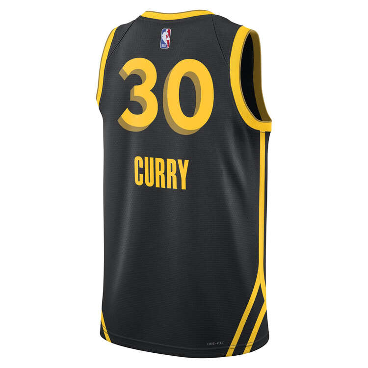 Nike Golden State Warriors Steph Curry 2023/24 City Basketball Jersey Black S, Black, rebel_hi-res