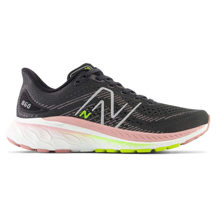 New Balance Fresh Foam X 860 v13 Womens Running Shoes Black/Pink US 6, Black/Pink, rebel_hi-res