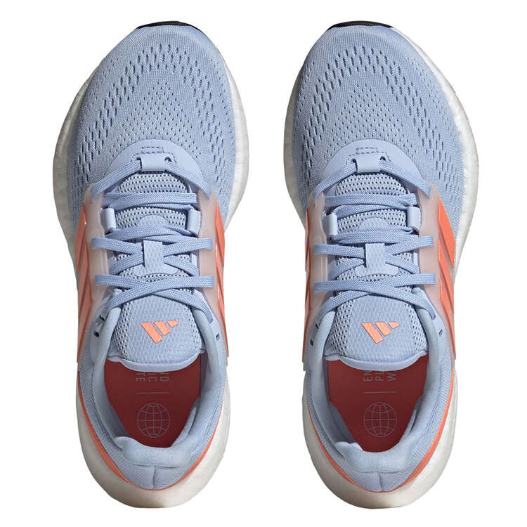 adidas Pureboost 22 Womens Running Shoes Blue/Orange US 6.5, Blue/Orange, rebel_hi-res