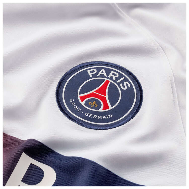 Nike Mens Paris Saint-Germain 2023/24 Stadium Away Football Jersey, White, rebel_hi-res