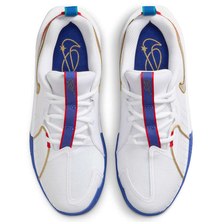Nike Air Zoom G.T. Cut 3 All Star GS School Basketball Shoes, White, rebel_hi-res