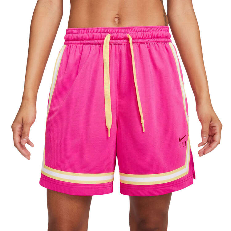 Nike Womens Fly Crossover Basketball Shorts, Pink, rebel_hi-res