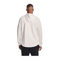 Under Armour Mens Rival Terry Big Logo Hoodie White S, White, rebel_hi-res