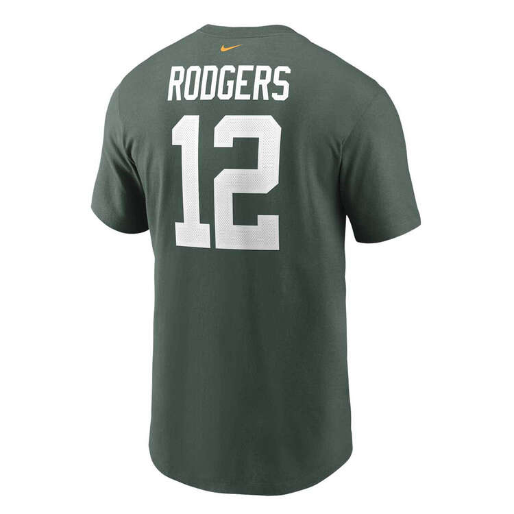 Green Bay Packers Aaron Rodgers Mens Essential Tee Green XXL, Green, rebel_hi-res