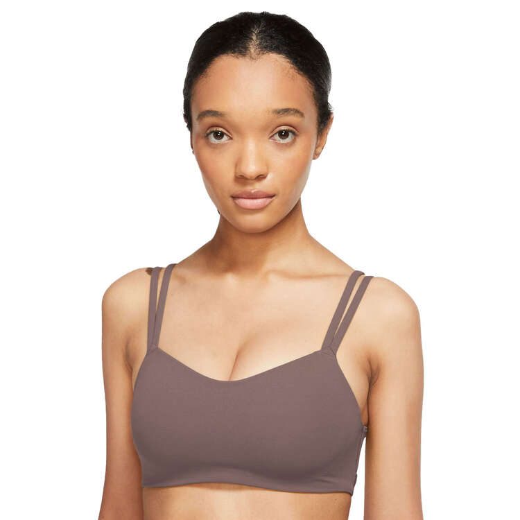 Nike Womens Alate Trace Light-Support Padded Strappy Sports Bra Mauve XS, Mauve, rebel_hi-res