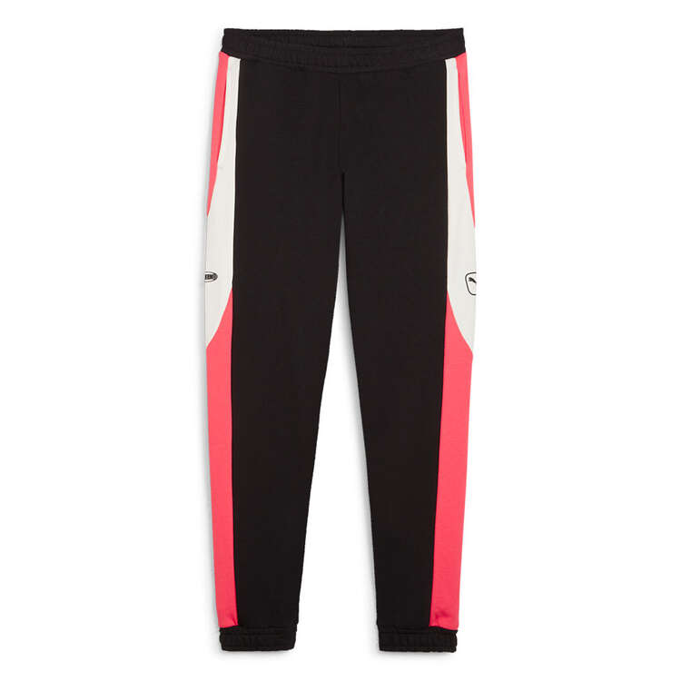 Puma Womens Queen Football Sweatpants, Black/Pink, rebel_hi-res