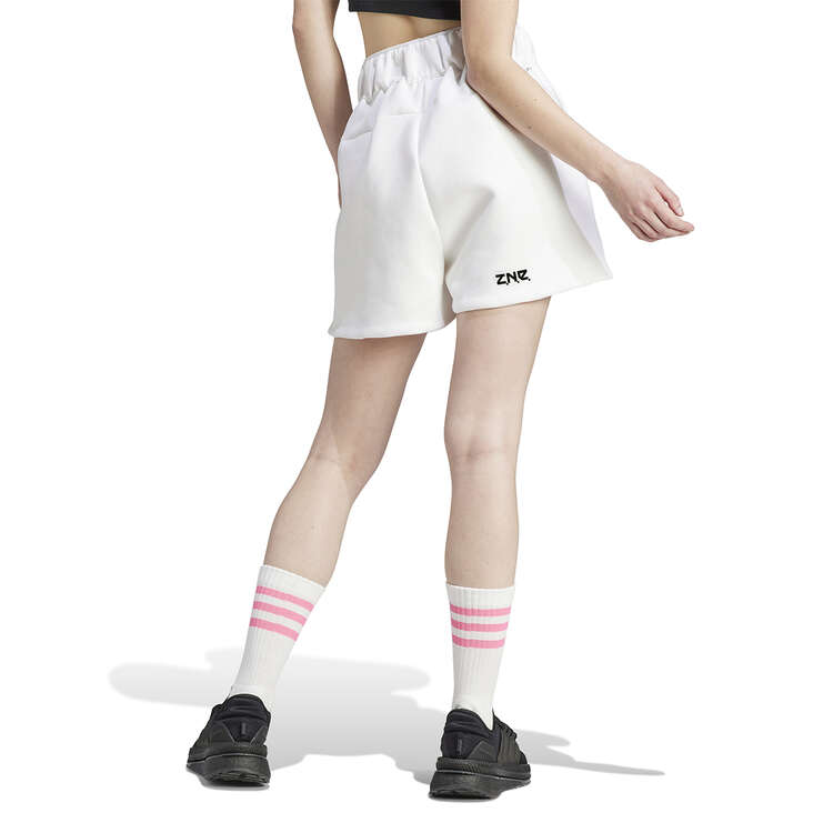adidas Womens Z.N.E. Shorts White XS, White, rebel_hi-res