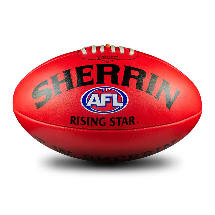 Sherrin Rising Star Australian Rules Leather Ball 5, , rebel_hi-res
