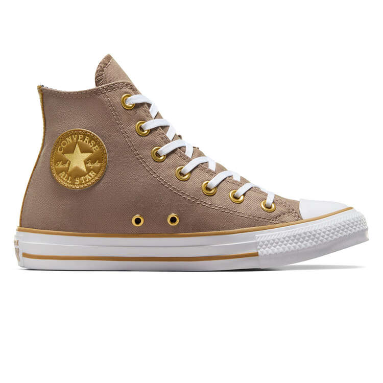 Converse Chuck Taylor All Star Hi Top Womens Casual Shoes Brown/Gold US 6, Brown/Gold, rebel_hi-res
